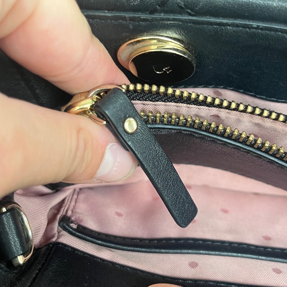 Kate Spade Black Quilted Clutch with Gold Accents - Picture 11 of 17